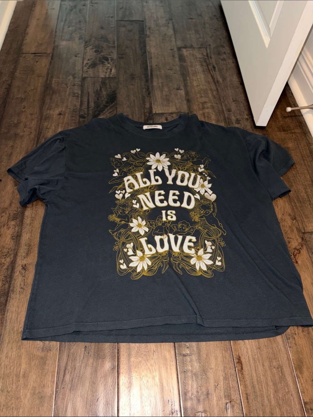 Daydreamer Washed Black 'All You Need Is Love' Graphic Tee